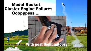 Model Rocket Cluster Engine Failures ... Ooopppsss