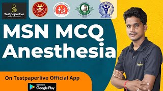 MSN MCQ, Anesthesia, Staff Nurse Online Classes, ESIC, AIIMS NORCET 2021, CHO