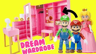 The Super Mario Bros Movie Princess Peach Builds Mini Brands Dream Wardrobe with Dolls