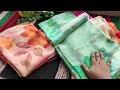 ফ্লোরাল প্রিন্টের শাড়ি। floral printed royal georgette reasonable saree in bd