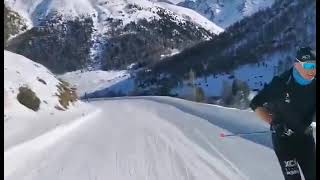 Sci di fondo sulla strada del passo Forcola in versione invernale