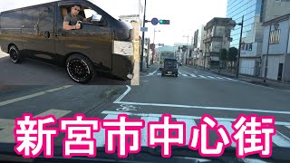 和歌山県‐新宮市繁華街(市街地)中心街をドライブ(運転)那智勝浦街の那智勝浦温泉へ！那智速玉大社参拝！Driving in Shinguu city in Japan