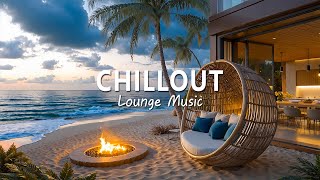 Sunset Beach Ambient 🌅 Wonderful \u0026 Peaceful Lounge Music ~ Background for Study, Work