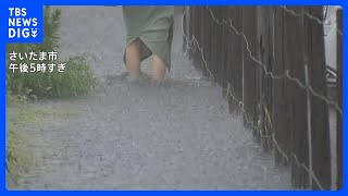 西日本から東日本で大気不安定　関東でも激しい雨と雷雨が　さいたま市内は冠水…足首まで浸かって歩く人の姿も　あすにかけて注意｜TBS NEWS DIG