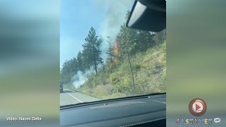 Fire sparks on Hwy  97