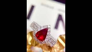 AIGS無燒紅寶石戒指💍Pigeon Blood 鴿血紅！紅寶石1.02ct