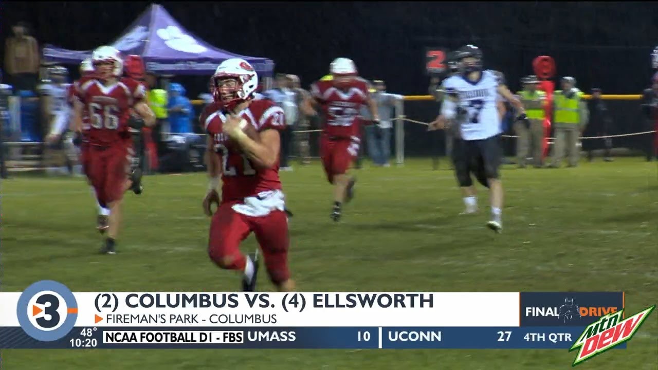 #2 Columbus Keeps Playoff Bid Alive, Holds Off #4 Ellsworth - YouTube