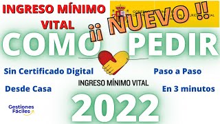 🚀👉Como PEDIR el NUEVO Ingreso Mínimo Vital 👍Solicitar la Nueva Renta Minima Ayuda 2022  Peticion