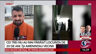 Trei persoane cu boli psihice, evacuate de polițiști din propriul apartament