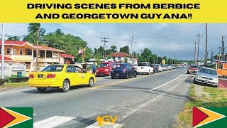 Driving Scenes From BERBICE and GEORGETOWN GUYANA!!!