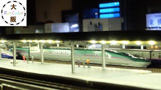 【Re-Color】Nゲージ 鉄道模型 東北新幹線 E2系、E5系などの走行シーン shinkansen  Modelleisenbahn Model Railroad N-gauge