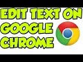 how to edit text with google chrome