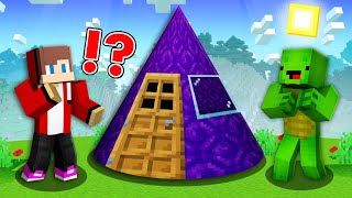 JJ and Mikey found SECRET Portal Pyramid in Minecraft challenge Maizen