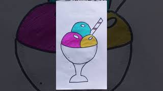 kutties 🍨 cub ice cream 🍨 colour drawing part- 9🎨🖌️