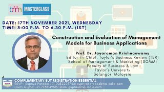 Construction and Evaluation of Management Models... by Prof. Dr. Jayaraman Krishnaswamy