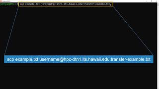 HPC Data Transfer: SCP Command