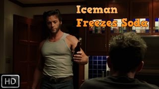 X2: X Men United - Iceman freezes up Wolverine's soda (Funny Scene) [1080p] [Eng