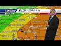 WATCH: Severe storm threat grows Monday afternoon