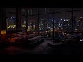 Cozy Apartment Space With Rain At Night In The City For Good Sleep And Relaxation