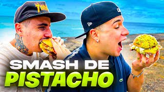 PROBAMOS UNA HAMBURGUESA DE PISTACHO🍔 // salcedini