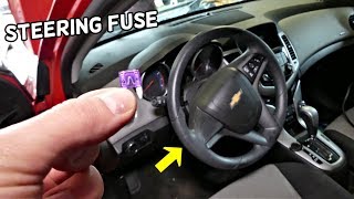 CHEVROLET CRUZE STEERING COLUMN LOCK FUSE LOCATION REPLACEMENT  STEERING WHEEL LOCK FIX