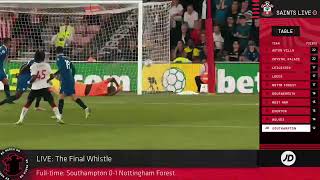 Southampton 0-1 Nottingham Forest | SAINTS LIVE: The Final Whistle