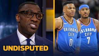 Shannon Sharpe blames Russ and Melo for Thunder blowing late lead vs Celtics | UNDISPUTED