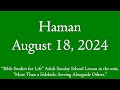 Haman - August 18, 2024 PrepTalk