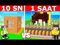 10 SANİYE ZOMBİ KIYAMET SIĞINAĞI VS 1 SAAT 🧟 | Minecraft