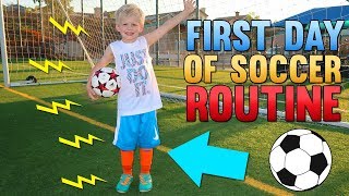 Michael's First Day of Soccer Routine