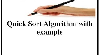 Quick Sort Algorithm with example (English+Hindi)
