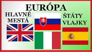 Vlajky  Európa / Štáty, hlavné mestá, vlajky Európy / Mapa Európy /  Európske vlajky / Europan Flags