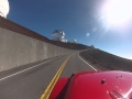 Driving on top of Mauna Kea Mountain, Big Island, Hawaii