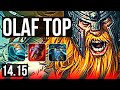 OLAF vs VLADIMIR (TOP) | 67% winrate, Dominating | EUW Master | 14.15