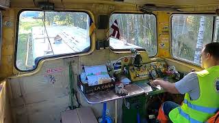 Balozhi peat railway, excursion train cab ride