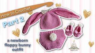 How to Crochet and Easter Baby Bunny Outfit Part 2 / Easter Crochet Pattern / Baby Crochet Pattern