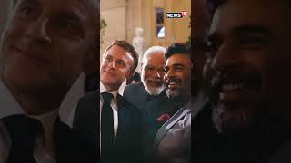 French President Macron Takes A Selfie With PM Modi, Actor R Madhavan, Watch! | #shorts #viral