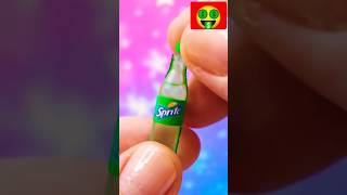world small bottles 🧴💥DIY Miniature Realistic Things, Coca Cola Bottle, Sprite and Fanta Bottle..