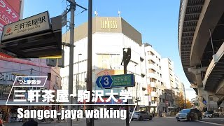 【ひと駅散歩】三軒茶屋～駒沢大学・田園都市線  / Around Sangen-jaya in Tokyo  [4K]