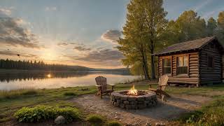 Lakeside Morning: Campfire and Nature Sounds For Relaxing