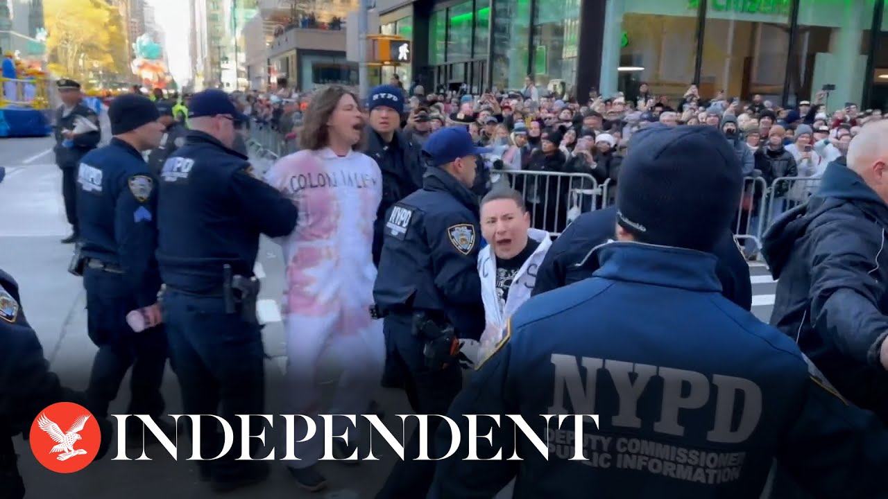 Pro-Palestine Protesters Dragged Away After Disrupting Macy's ...