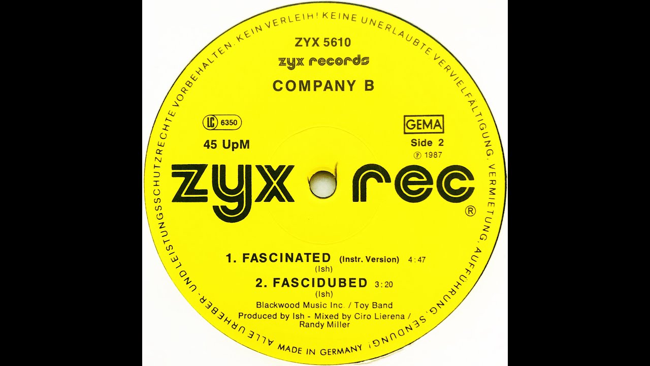 Company B • Fascinated (Instrumental) (1987) - YouTube