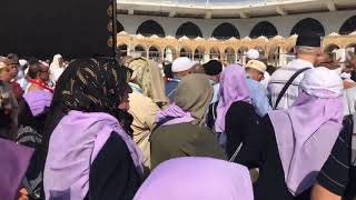 Grup Hocamız Hüseyin Altındağ’ın umrecilerimiz ile Kabe’i Muazzamayı Toplu Tavafı.