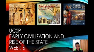 QUARTER 3 WEEK 6 EARLY CIVILIZATION AND RISE OF THE STATE