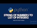 Convert a String of Numbers Into a List of Int in Python