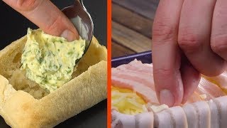 Hollow Out 9 Bread Rolls & Fill Them With Herb Butter – What A Neat Idea!