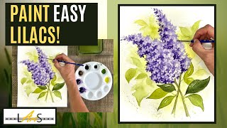 Easy paintings watercolor! How to paint a lilac! Watercolor Flowers! Flower Painting! Water Paint!