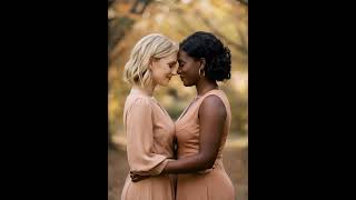 Blonde and Beautiful Black Women in Love