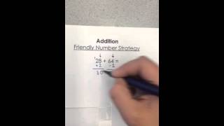 Addition using friendly number strategy
