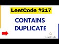 217. Contains Duplicate | leetcode contains duplicate | contains duplicate python | leetcode array